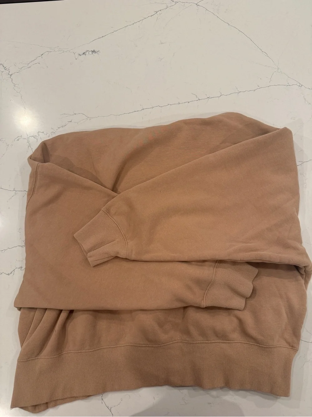 Nike Tan Hoodie with White Swoosh - Picture 2 of 4